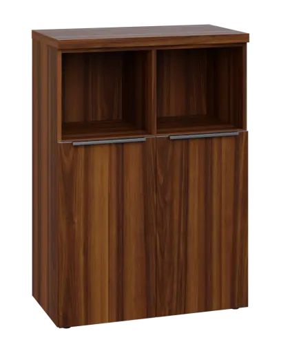 SIN 3 - 8DN2 kancelářská skříň, 2-dveřová/nika, 1120x800x400, ořech královský